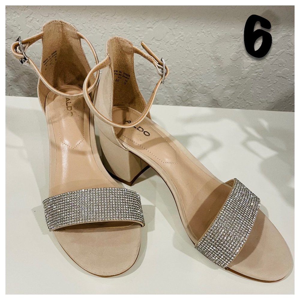 Aldo Gladoniel Rhinestone Heel Size 6